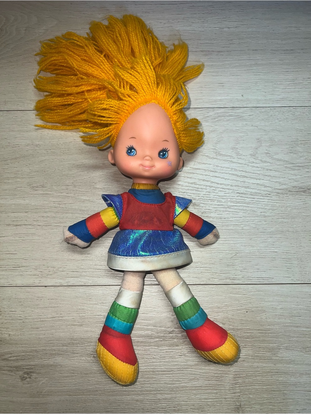 Vintage 1983 Hallmark Rainbow Brite Plush Doll 15” Yarn Hair Original Doll